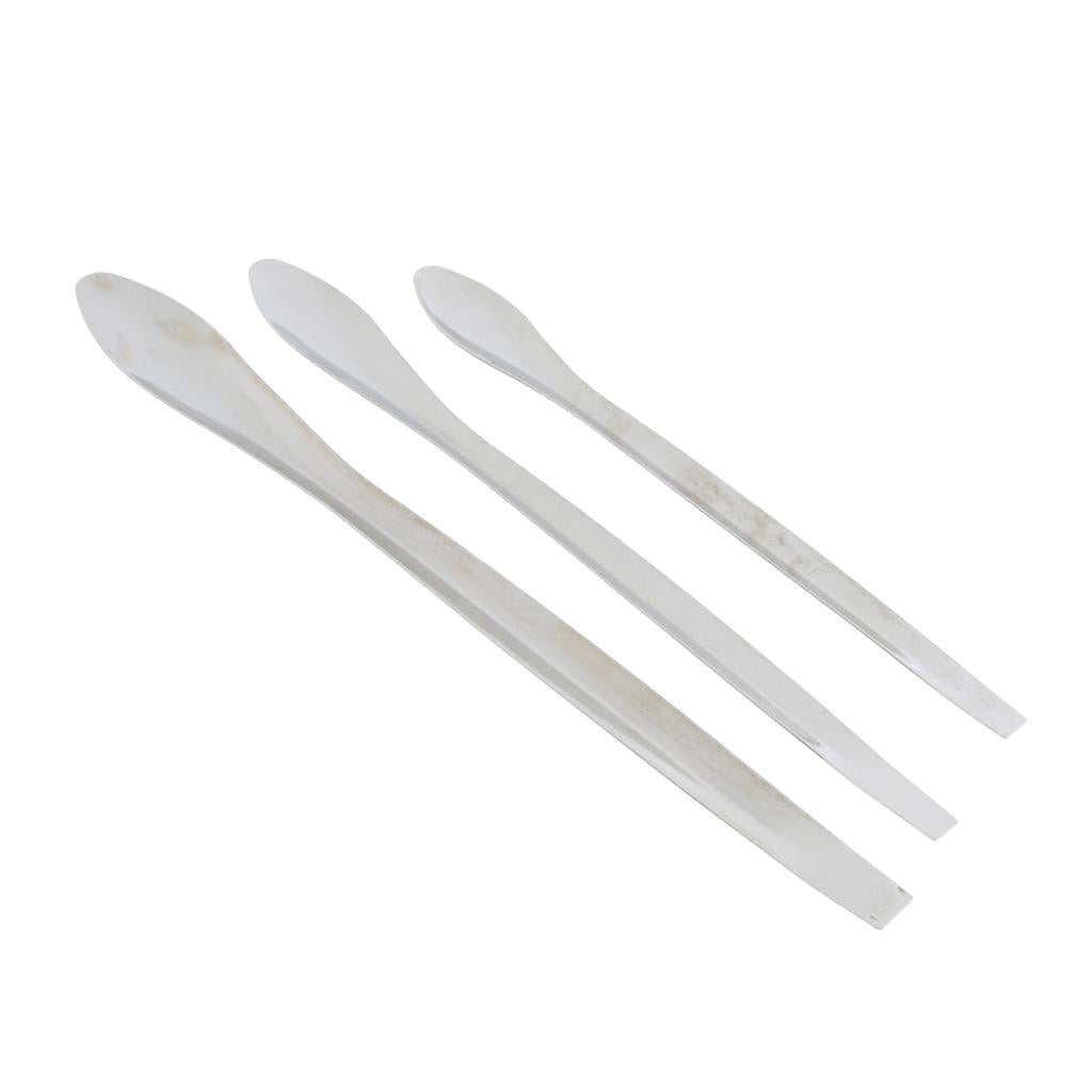 Set pf 3 Pieces Stainless Steel Dispensing Spoons Lab Micro Scrapers