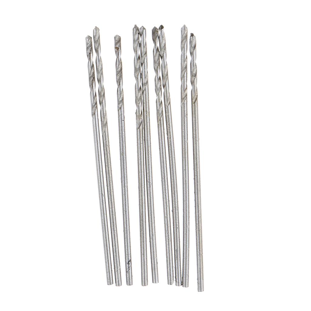 10Pieces High-Speed Steel Drill Straight Shank Twist Metal Drill Bit 0.8mm