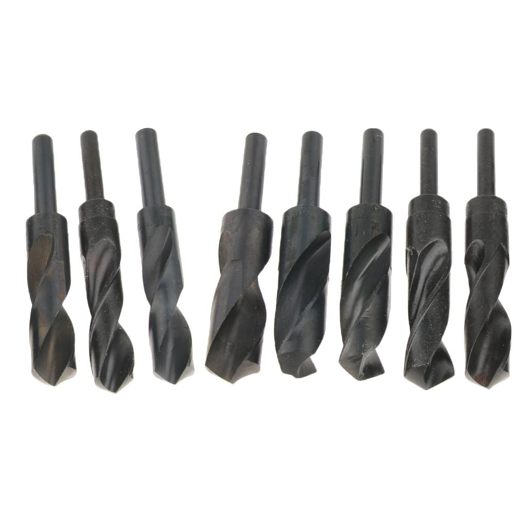 8Pcs/Set High Speed Steel 1/2 Drill Straight Shank Twist Drill Bit, 8 Size