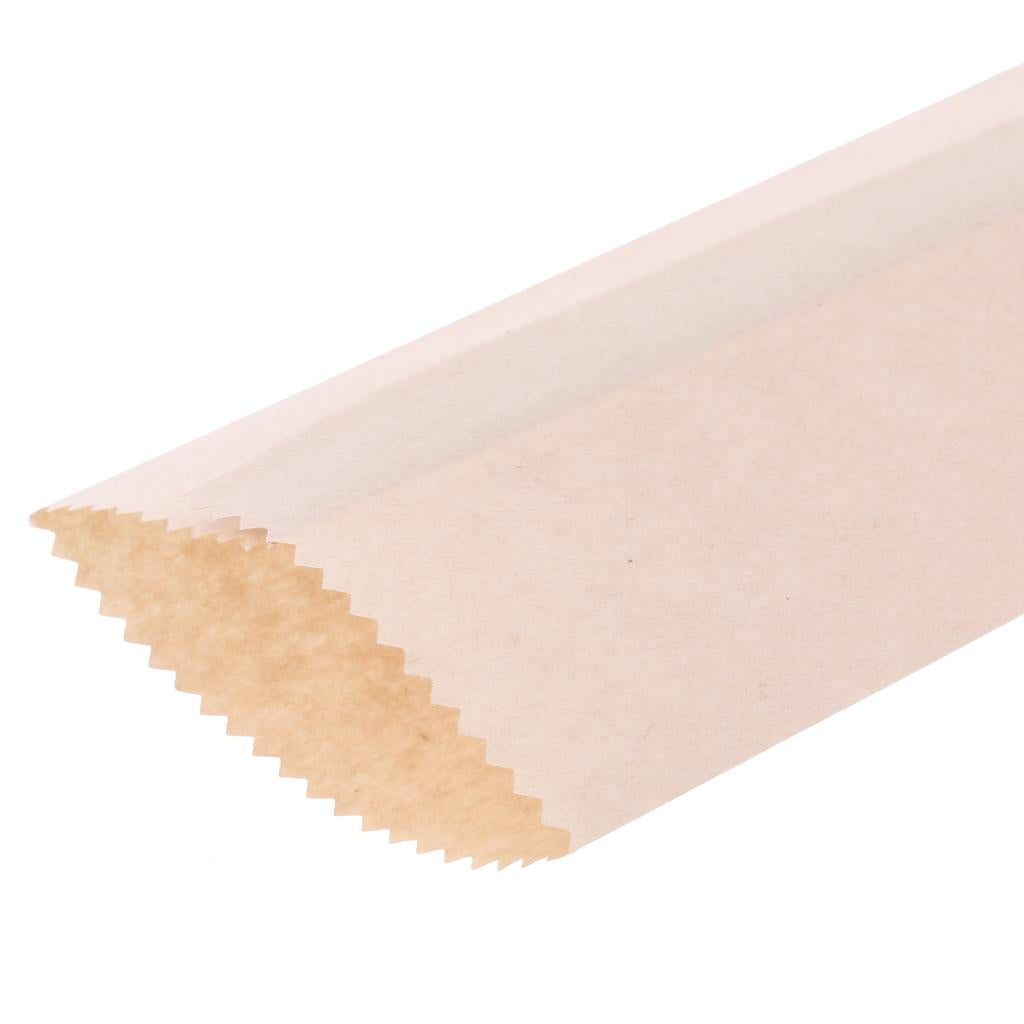 200pcs Kraft Paper Tableware Packing Bags Oilproof Case