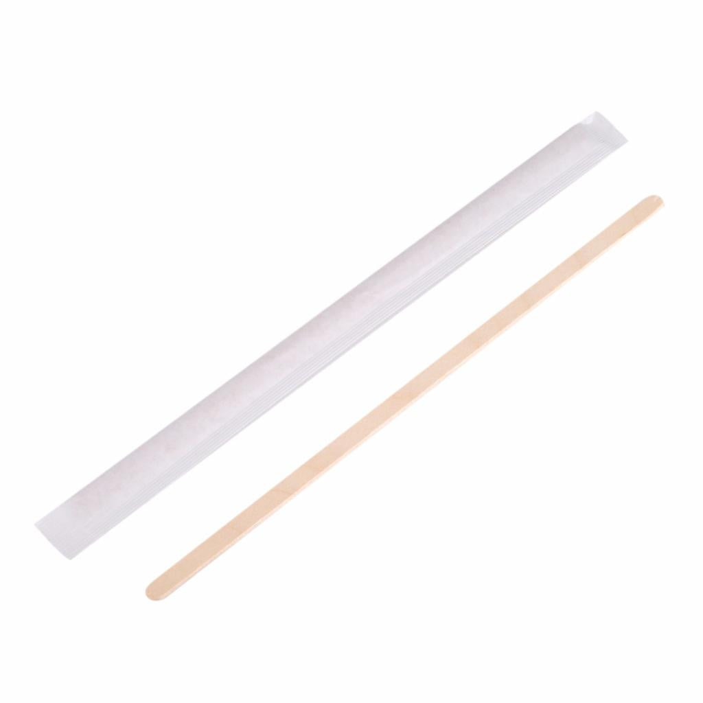 100 Pcs 178mm Disposable Wooden Coffee Stirrer For Hot Cold Drink Beverage 7'' of 100% Pure Birch Wood