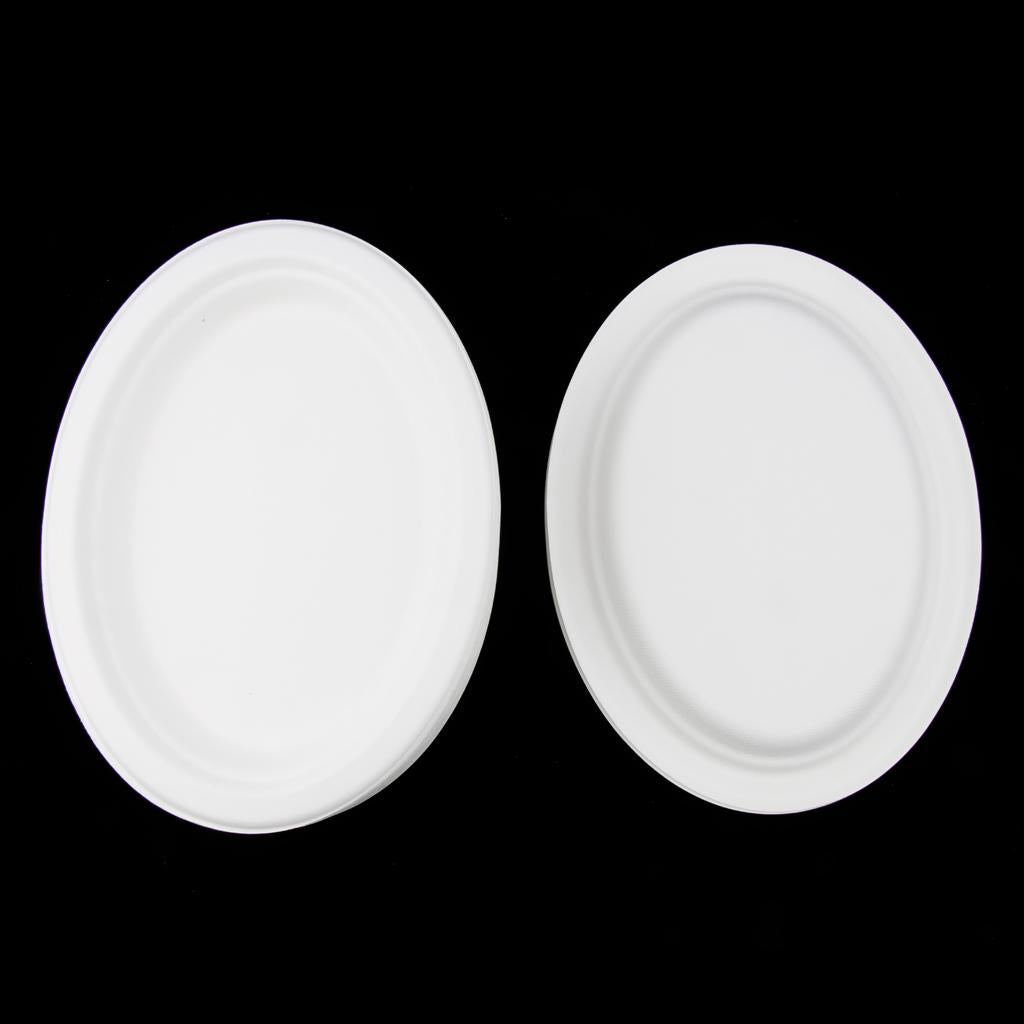 50 Pieces Disposable Paper Plates Catering Tableware Serving Plates 10 Inch