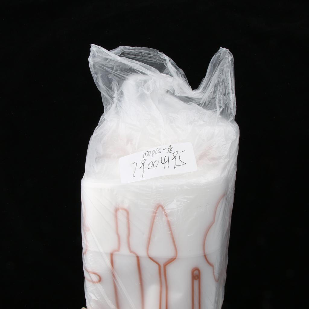 100 Pcs Plastic Food Packing Bags Unwaxed Oilproof Takeout Take-away 25x33cm