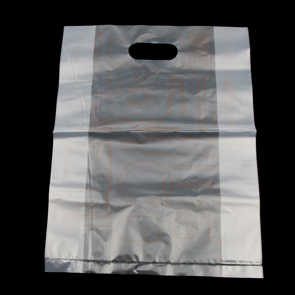 100 Pcs Plastic Food Packing Bags Unwaxed Oilproof Takeout Take-away 25x33cm