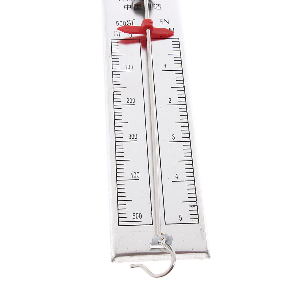 5N Physics Newton Force Meter Spring Dynamometer Spring Dual Scale Balance 20cm Length