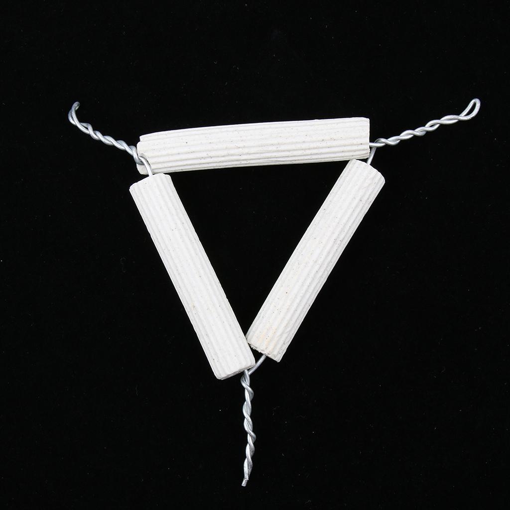 Lab Pipeclay Triangle Apparatus Crucible Holder With Clay Pipe Stems 5.6cm