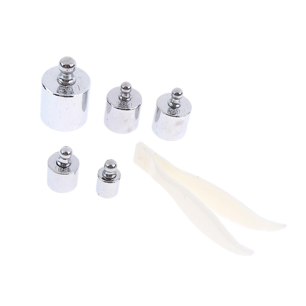 100g Precision Calibration Weights Sets 50g 2x20g 10g 5g with Tweezers