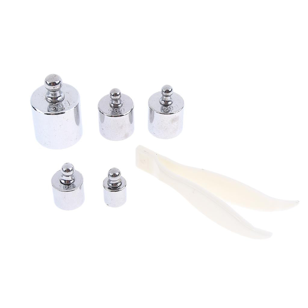 100g Precision Calibration Weights Sets 50g 2x20g 10g 5g with Tweezers