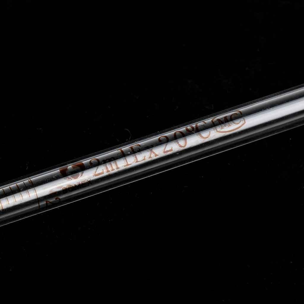 Glass Graduated Pipette with Rubber Cap Lab Chemistry Dropper Dispensing 2mL