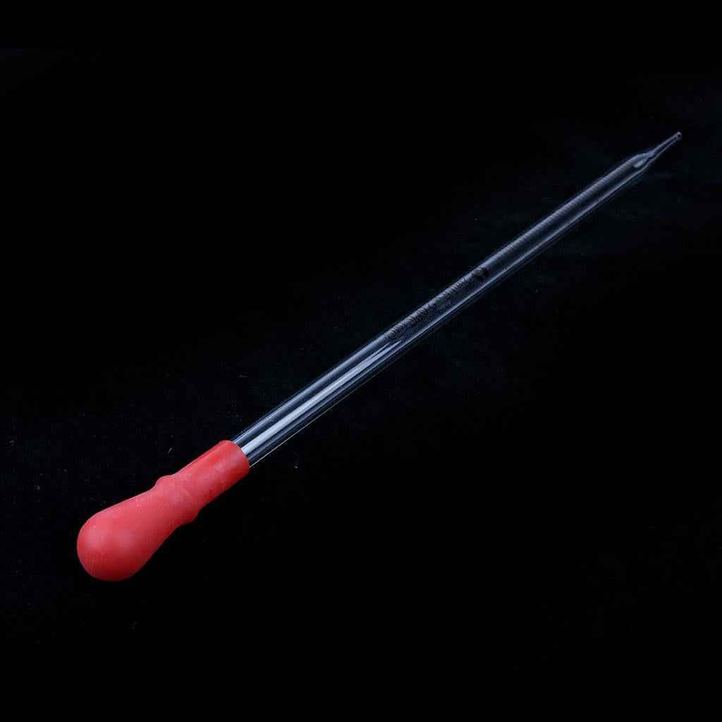 Glass Graduated Pipette with Rubber Cap Lab Chemistry Dropper Dispensing 2mL