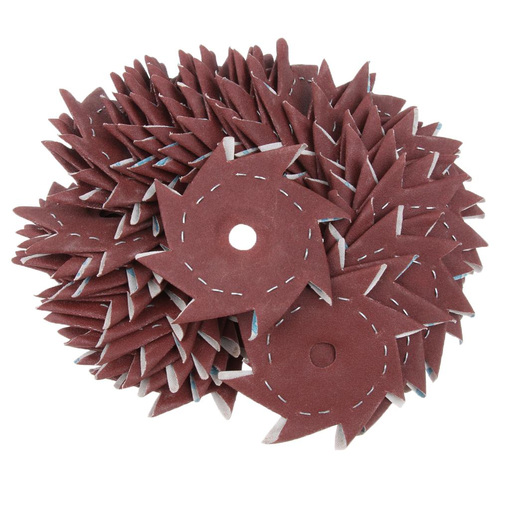 50 Pieces Octagonal Abrasive Sandpaper Polishing Tool 180# Single Layer