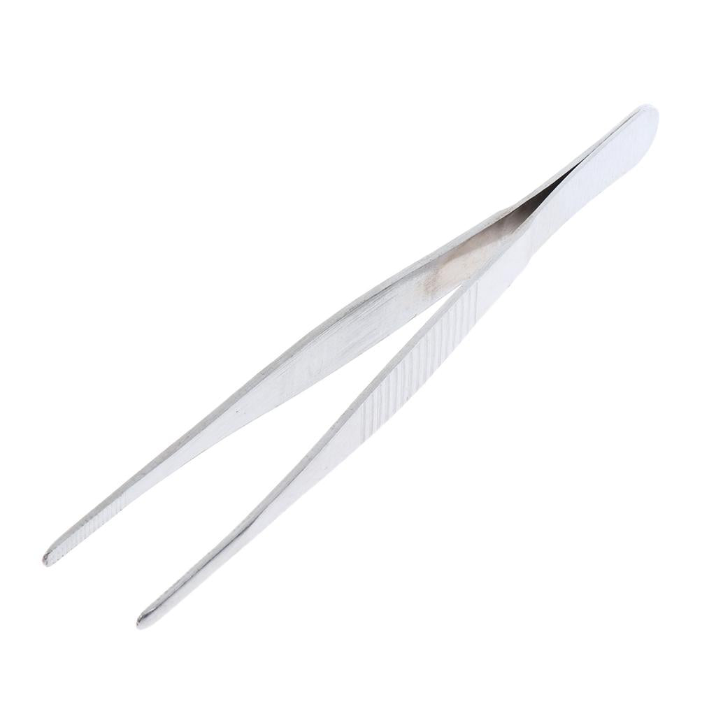 140mm/5.51" Stainless Steel Straight Tweezers for Detailed Work Laboratory