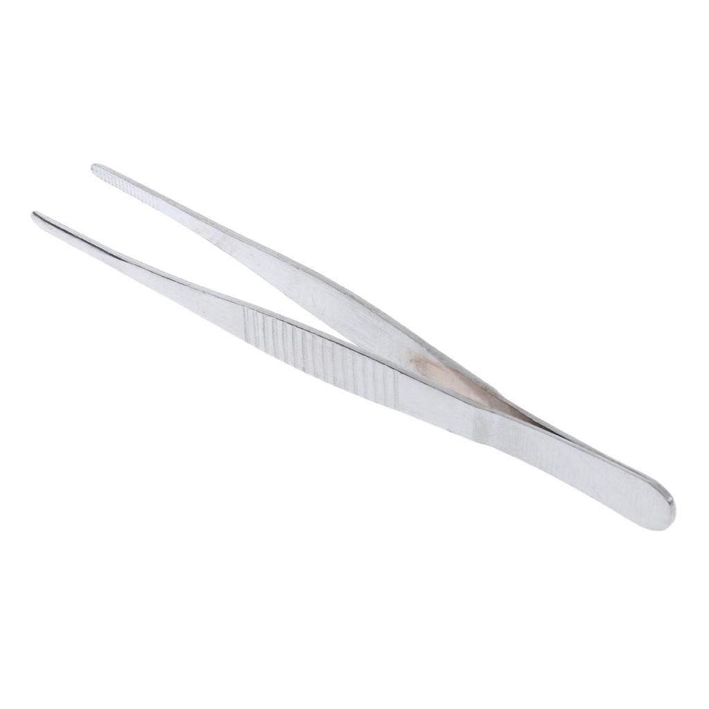 140mm/5.51" Stainless Steel Straight Tweezers for Detailed Work Laboratory