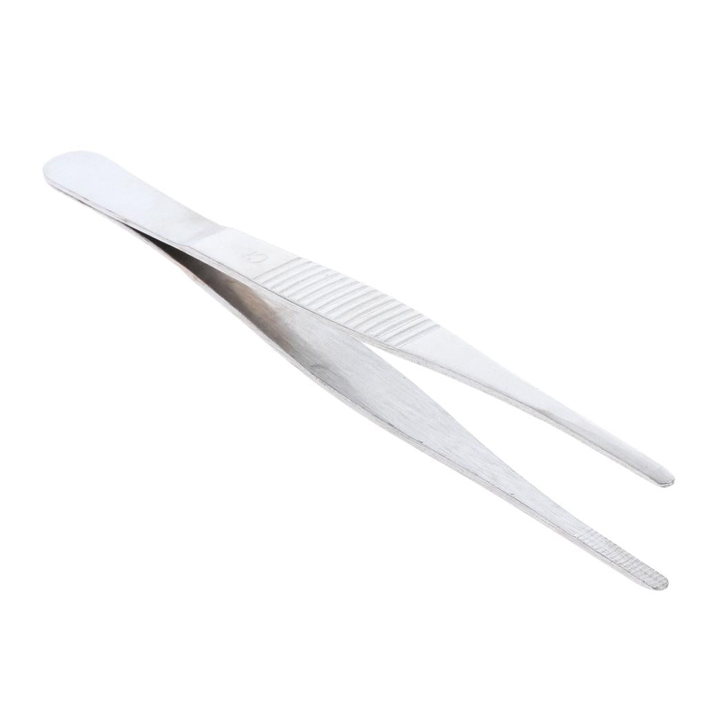 140mm/5.51" Stainless Steel Straight Tweezers for Detailed Work Laboratory