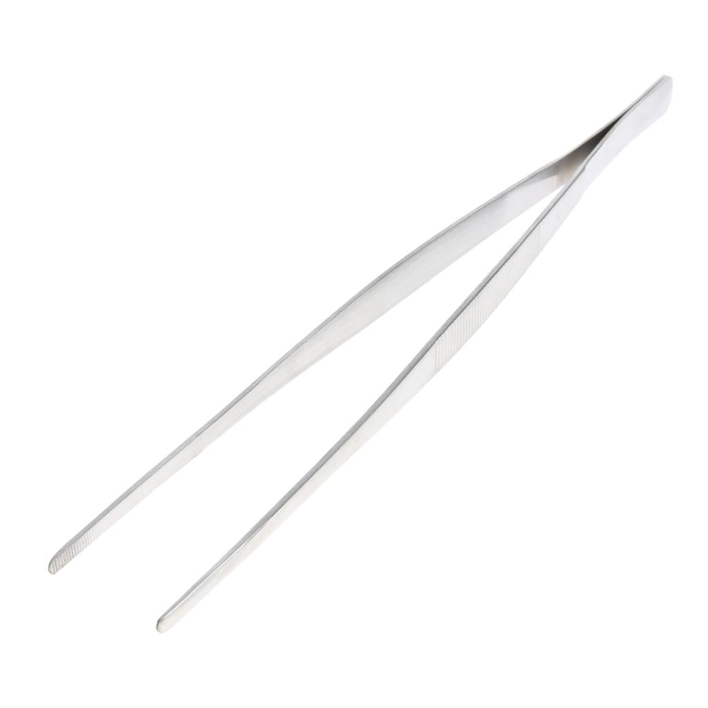 Long Stainless Steel Straight Tweezers for Detailed Work Laboratory 300mm