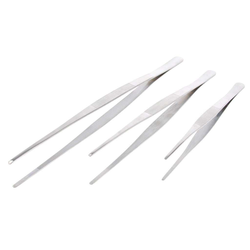 Long Stainless Steel Straight Tweezers for Detailed Work Laboratory 300mm