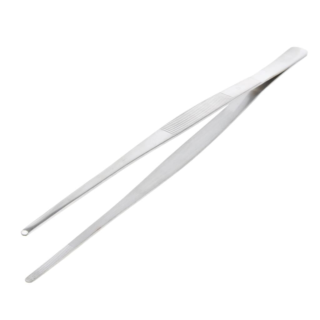 Long Stainless Steel Straight Tweezers for Detailed Work Laboratory 300mm