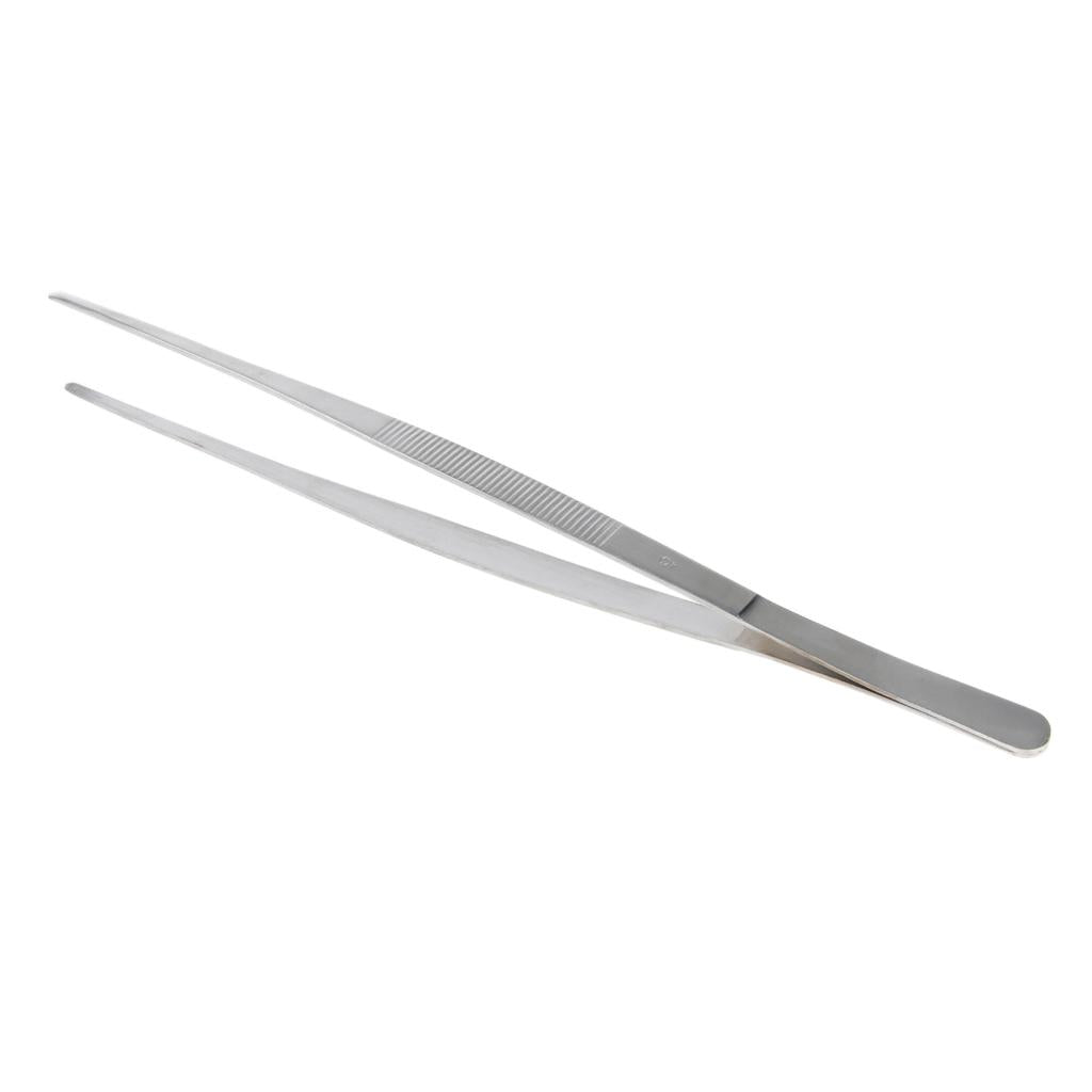 Long Stainless Steel Straight Tweezers for Detailed Work Laboratory 300mm