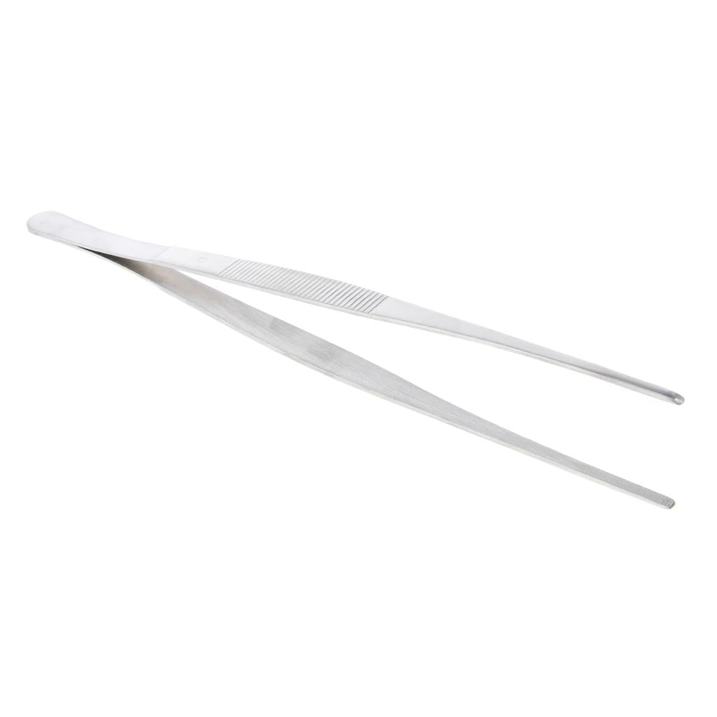 Long Stainless Steel Straight Tweezers for Detailed Work Laboratory 250mm