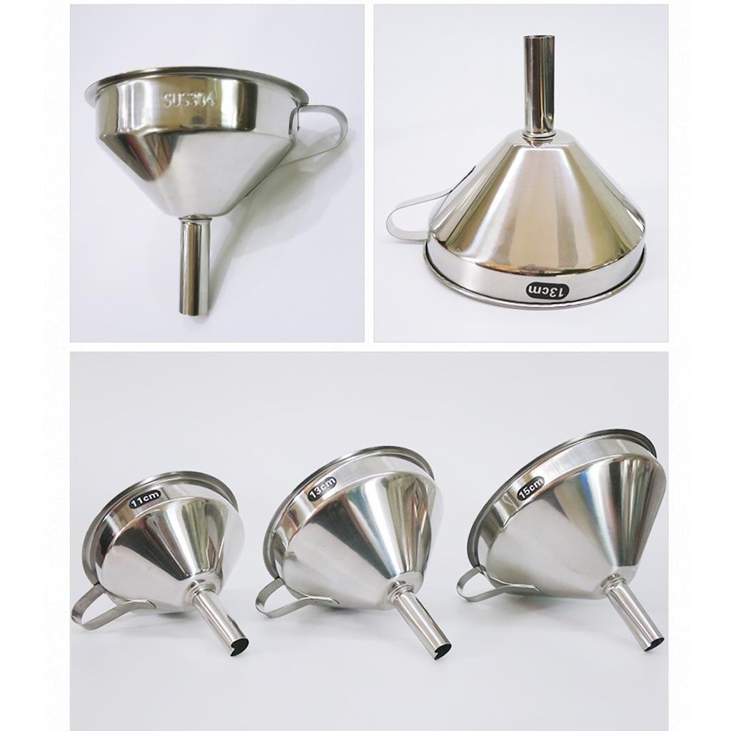 11-15cm Stainless Steel Funnel with Strainer 11cm