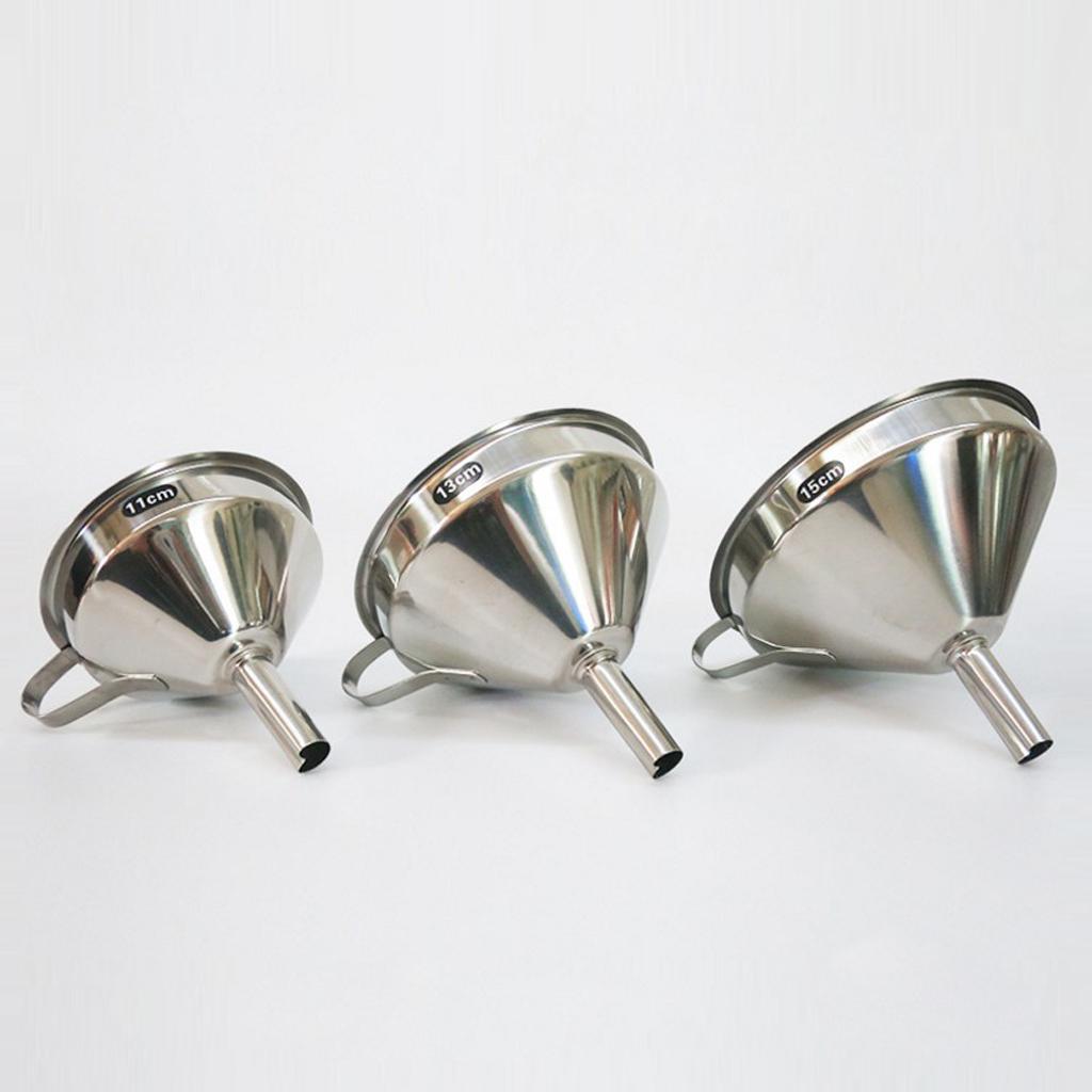 11-15cm Stainless Steel Funnel with Strainer 11cm