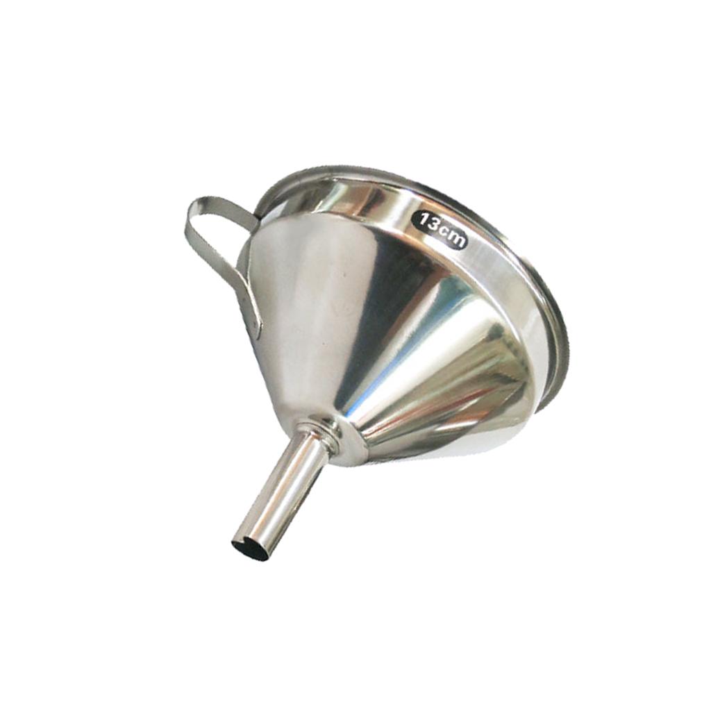 11-15cm Stainless Steel Funnel with Strainer 13cm