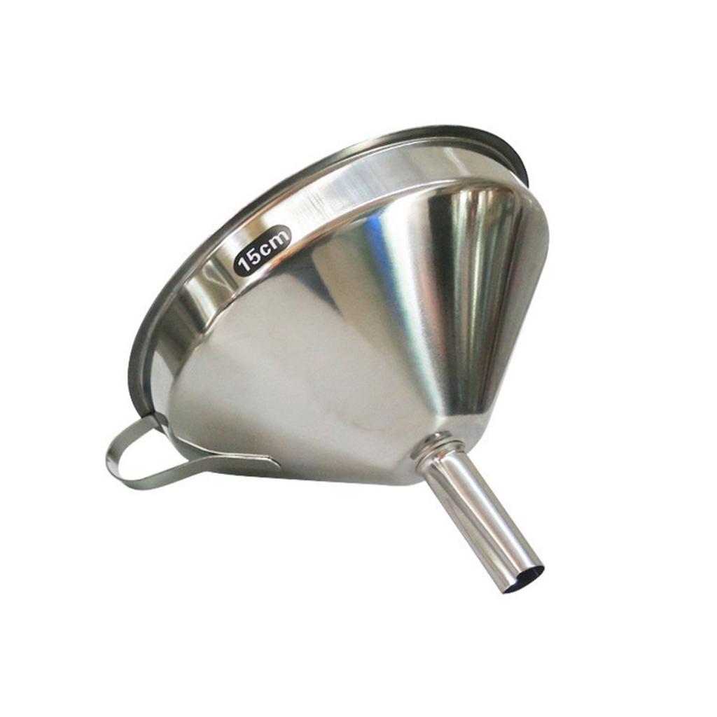 11-15cm Stainless Steel Funnel with Strainer 15cm