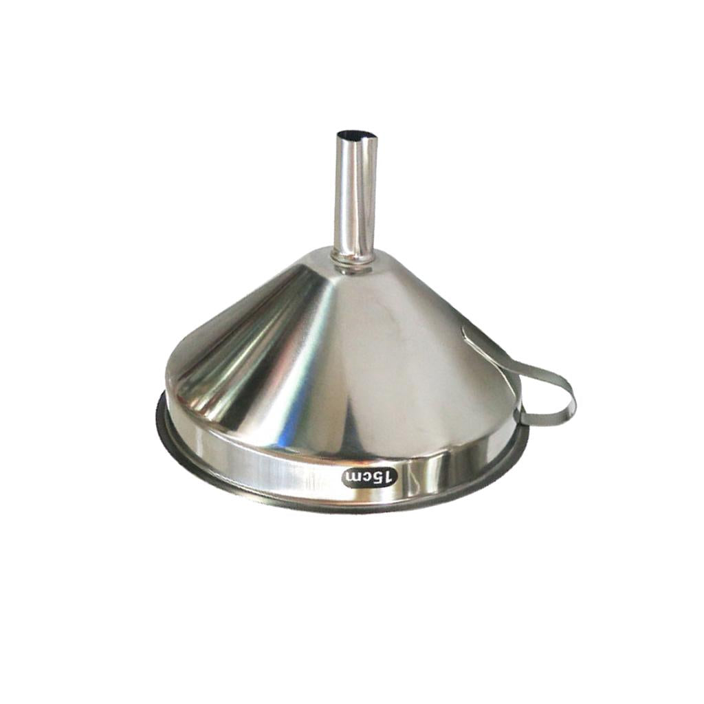 11-15cm Stainless Steel Funnel with Strainer 15cm