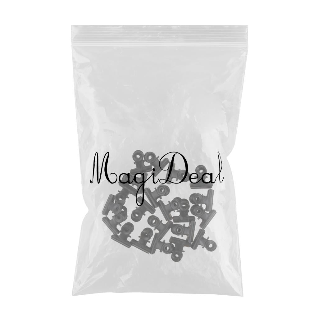 20 Pieces 31mm Metal Clips Letter Grip Clips Office Supply -Black