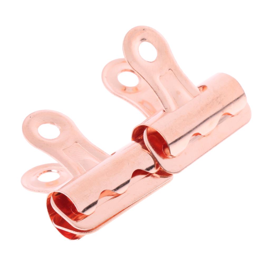 20 Pieces 25mm Metal Bulldog Clips Letter Grip Clips Office Supply -Rosy Red