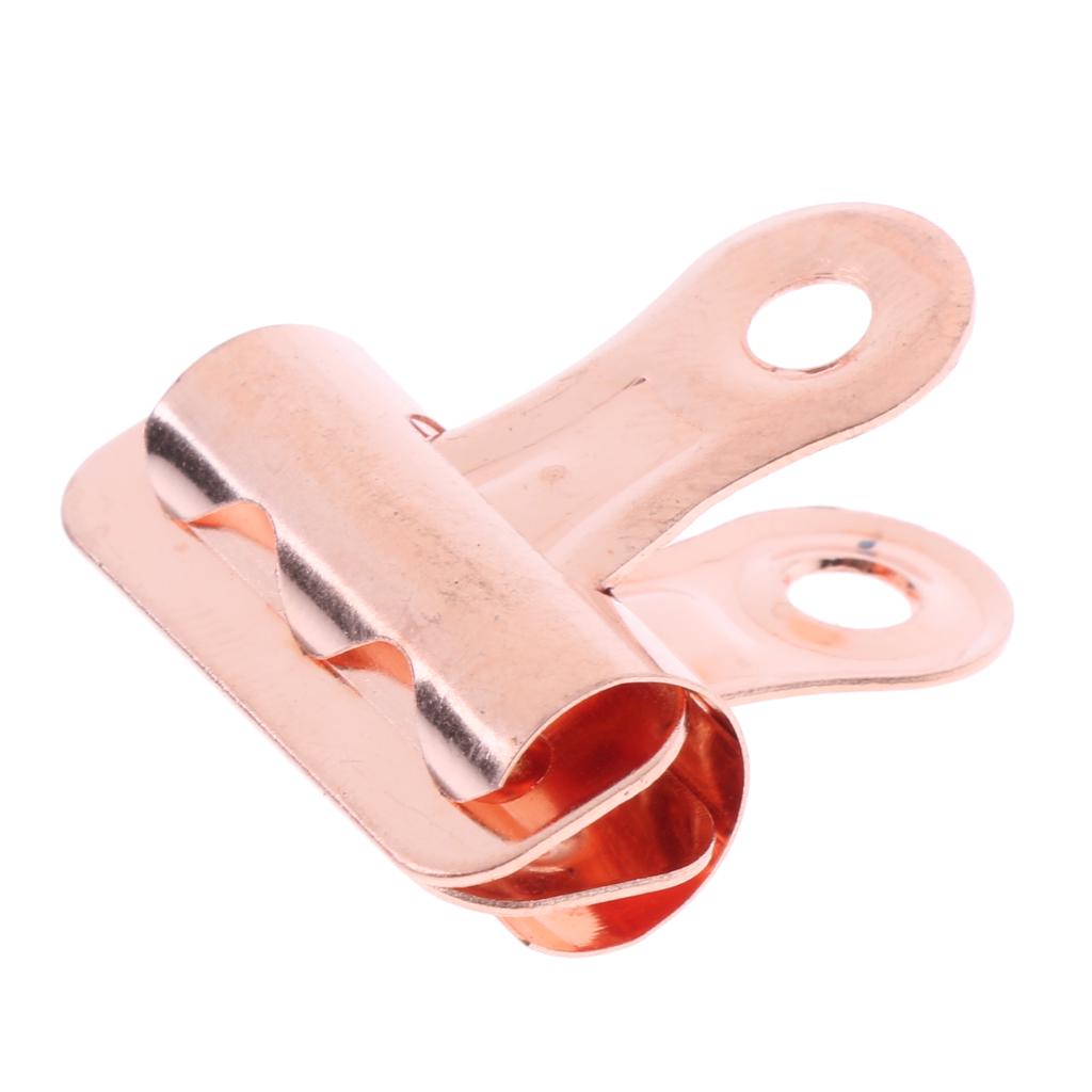 20 Pieces 25mm Metal Bulldog Clips Letter Grip Clips Office Supply -Rosy Red