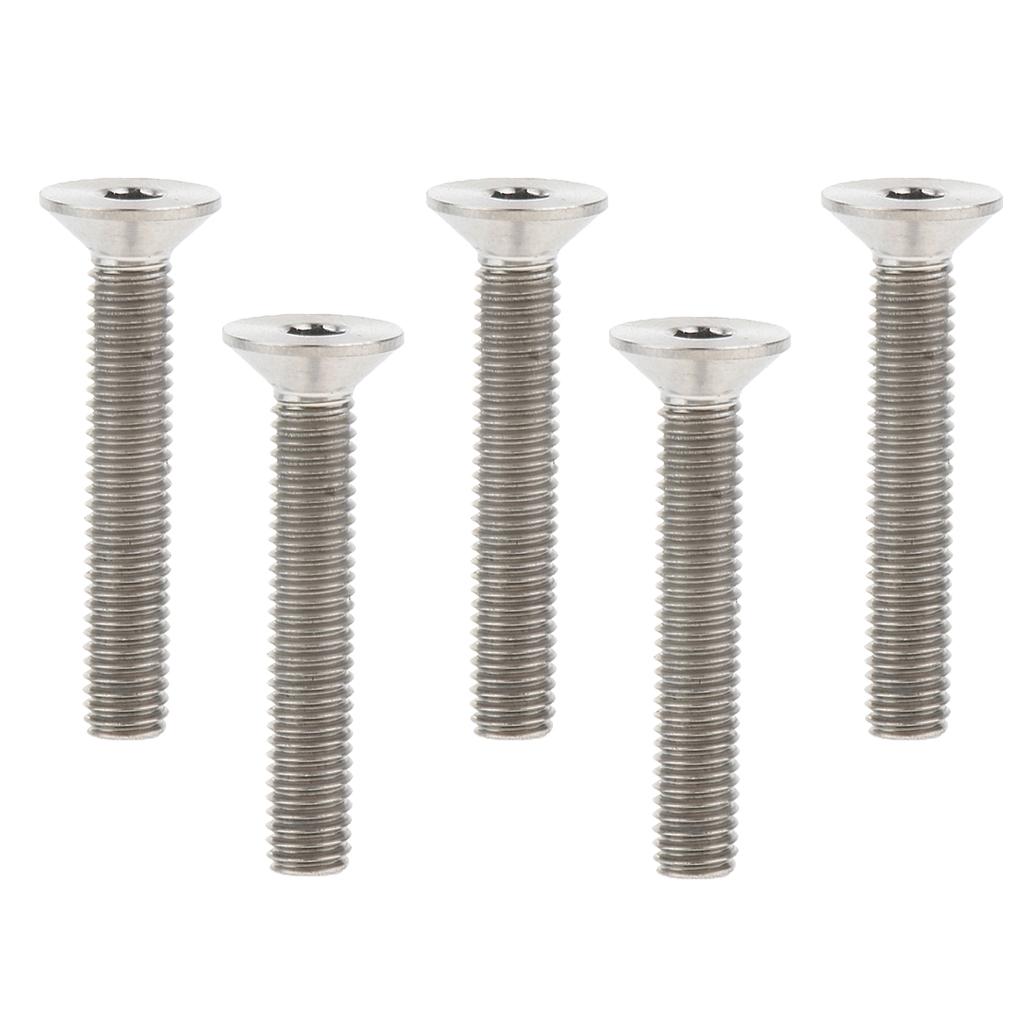 5 Pieces GR5 M5*30 Allen Socket Flat Cap Screws Bolts, Corrosion Resistant