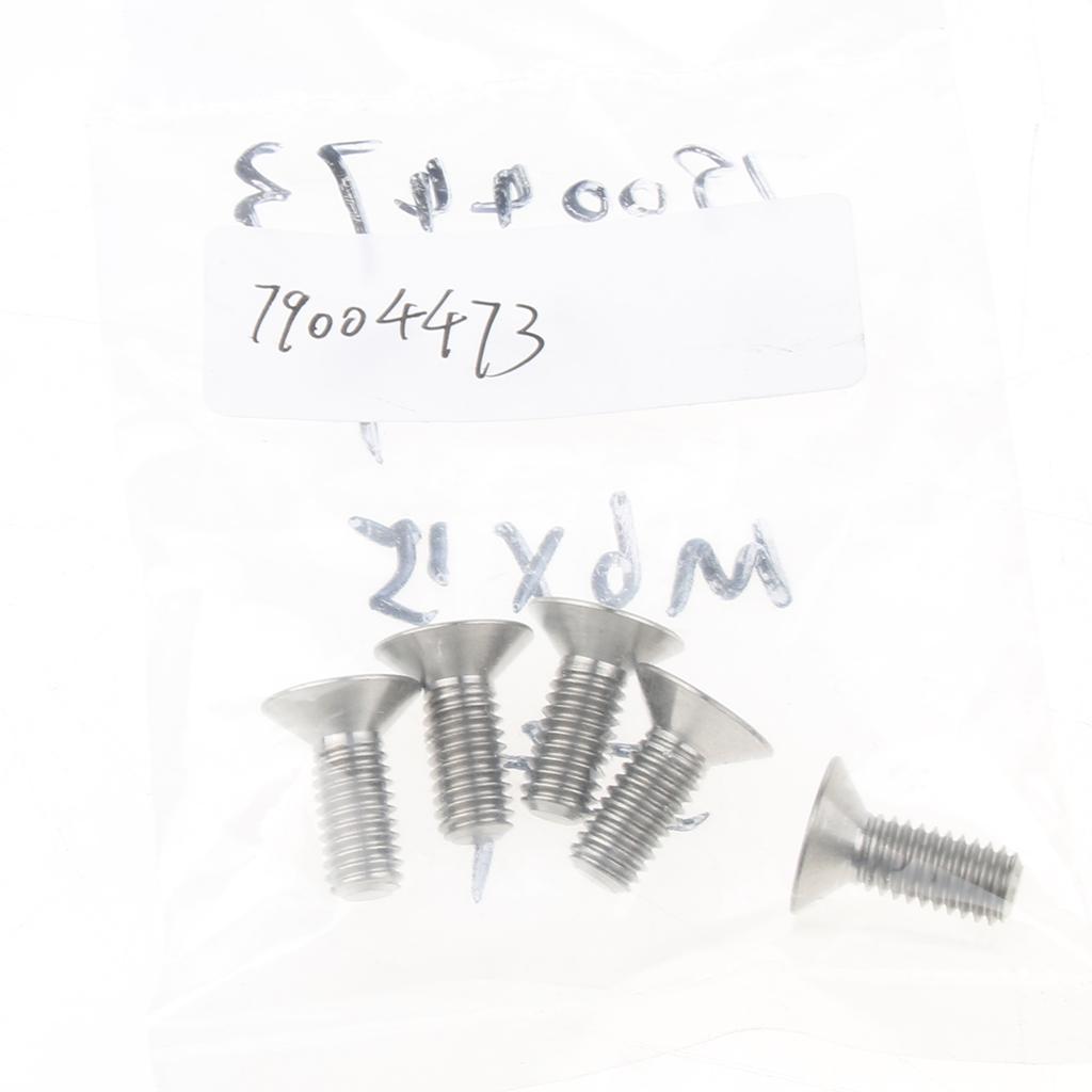 5 Pieces Hex Socket Flat Head Cap Screws Bolts, M6*15, Titanium Alloy