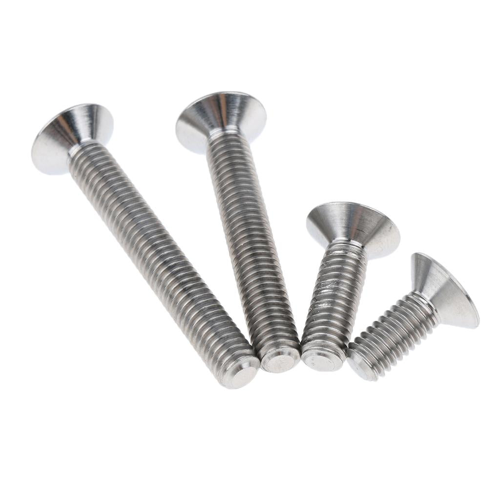 5 Pieces Hex Socket Flat Head Cap Screws Bolts, M6*15, Titanium Alloy