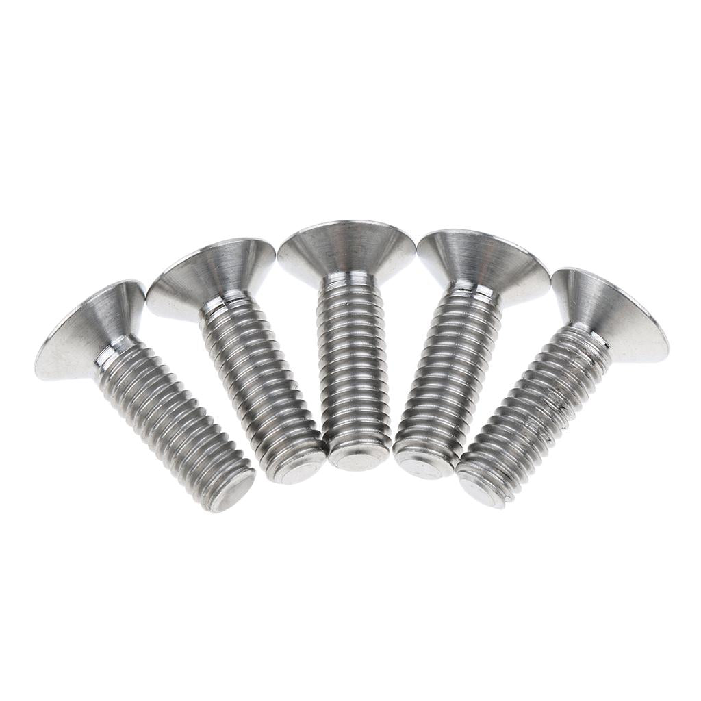 5 Pieces Hex Socket Flat Head Cap Screws Bolts, M6*20, Titanium Alloy