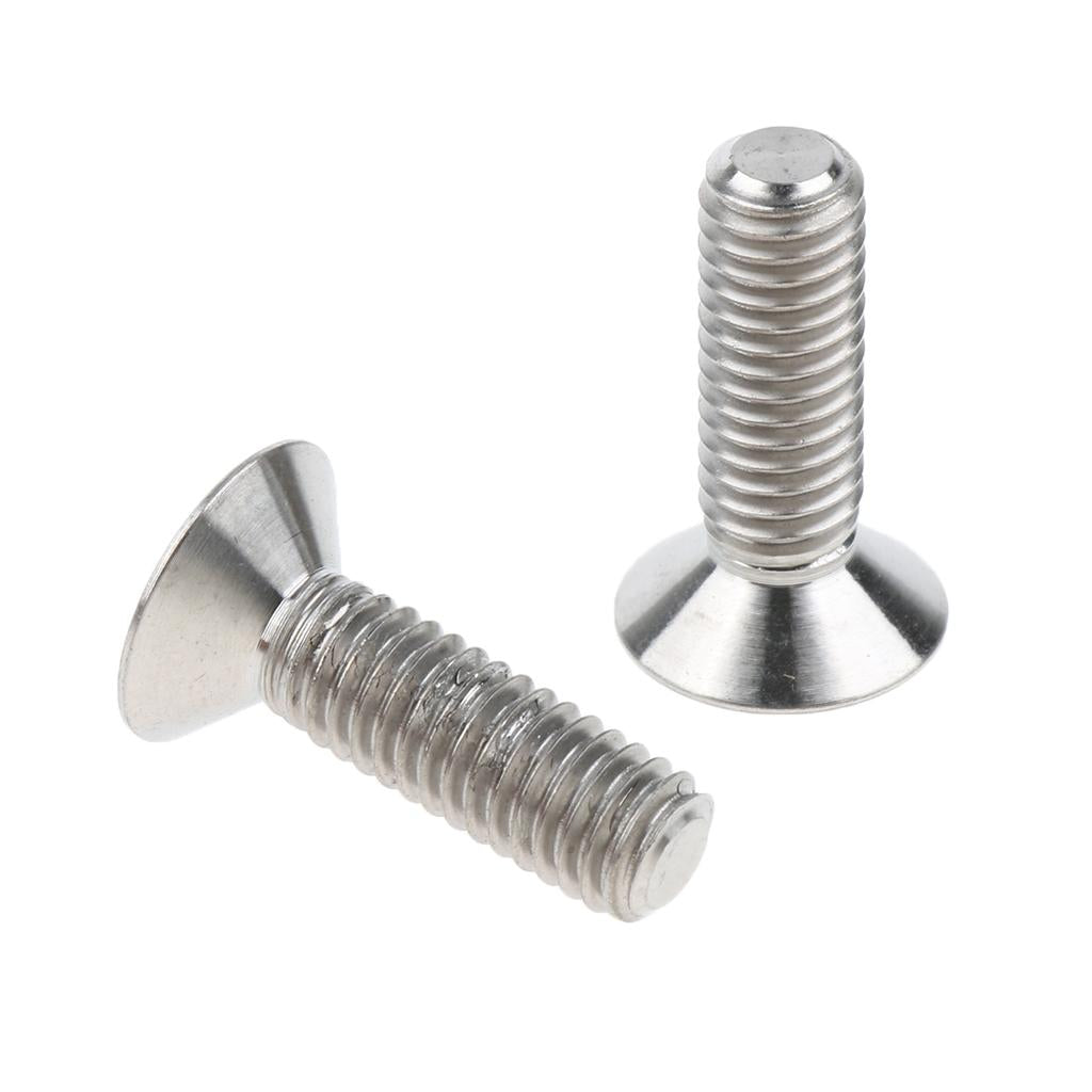 5 Pieces Hex Socket Flat Head Cap Screws Bolts, M6*20, Titanium Alloy