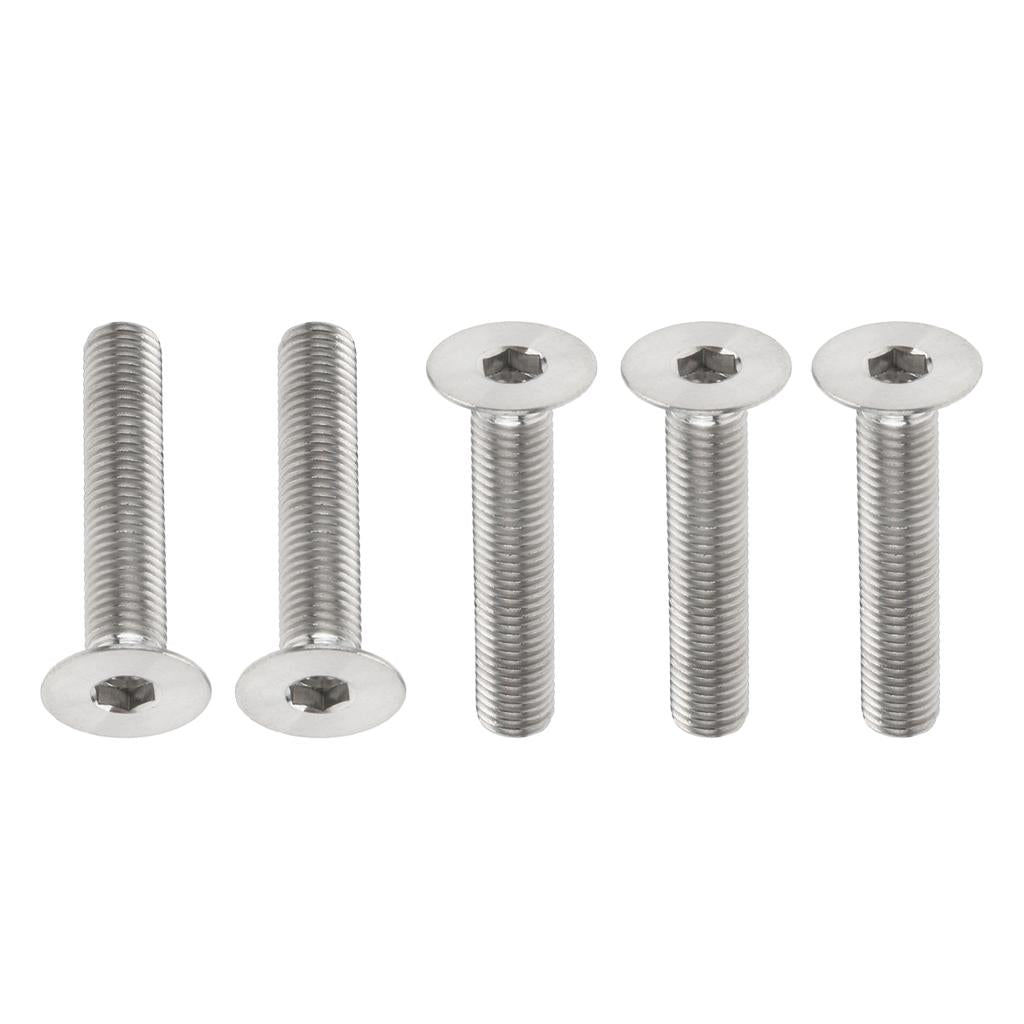 5 Pieces Hex Socket Flat Head Cap Screws Bolts, M6*40, Titanium Alloy