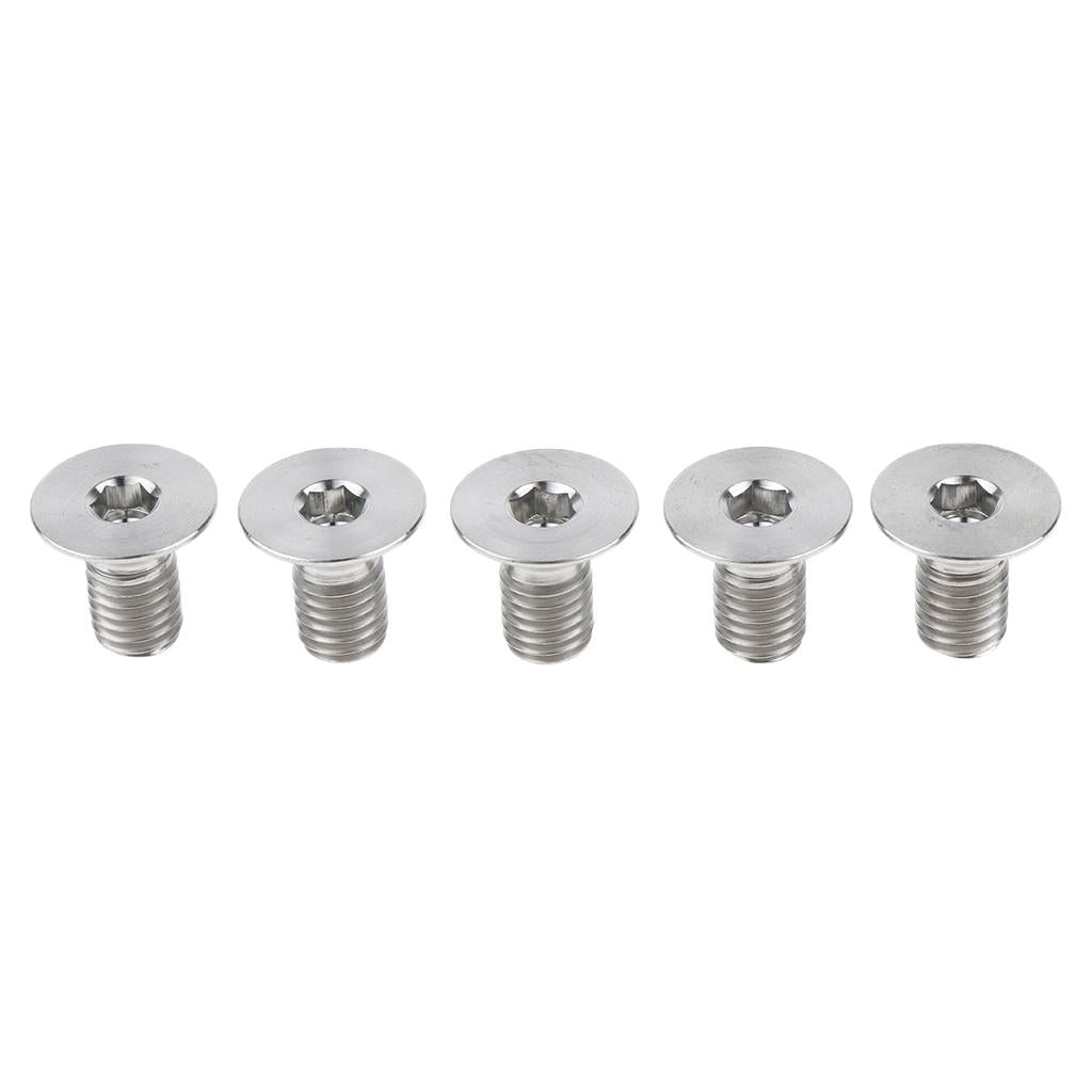 5 Pcs M8*15 Flat Head Hex Socket Cap Screws Bolts Titanium Alloy Anti-Corrosion