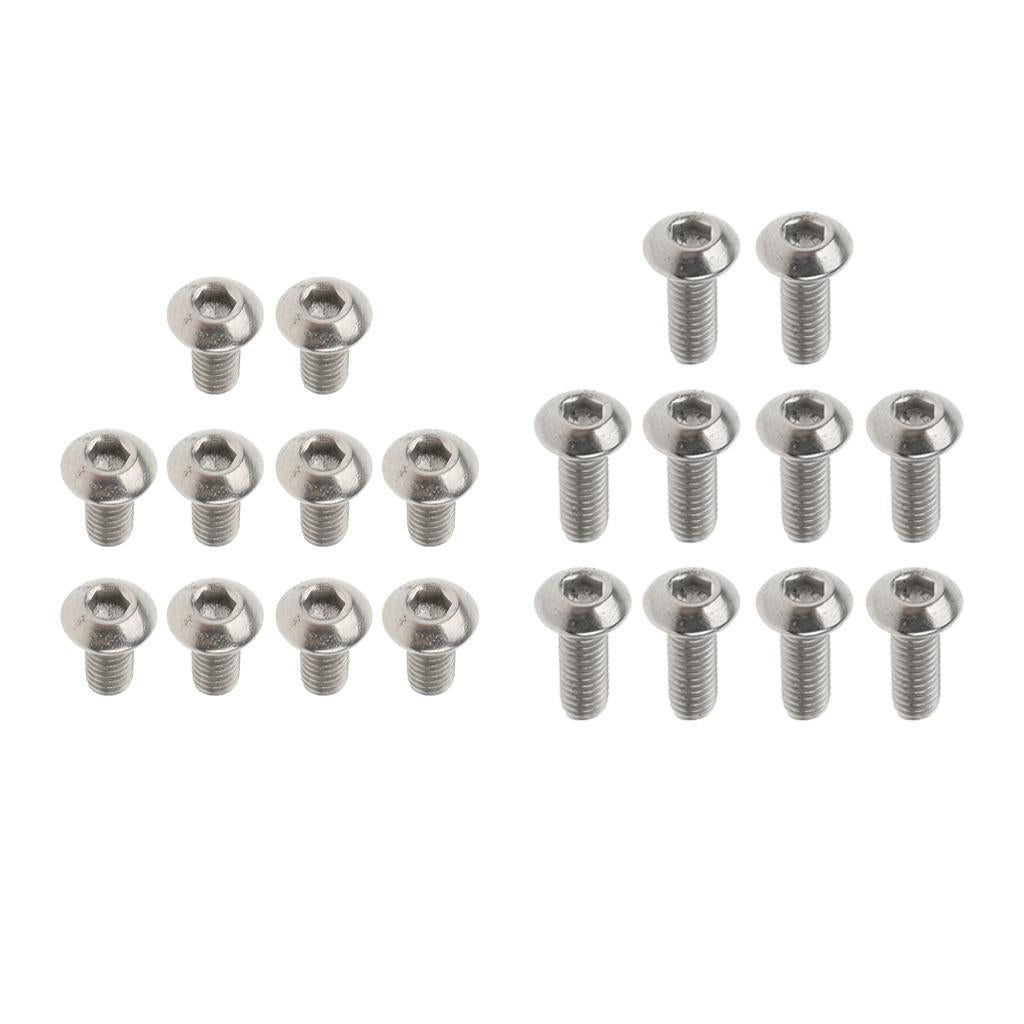 10 Pieces GR1 Titanium Alloy Hexagon Button Head Cap Bolts Screws M3 x 6mm