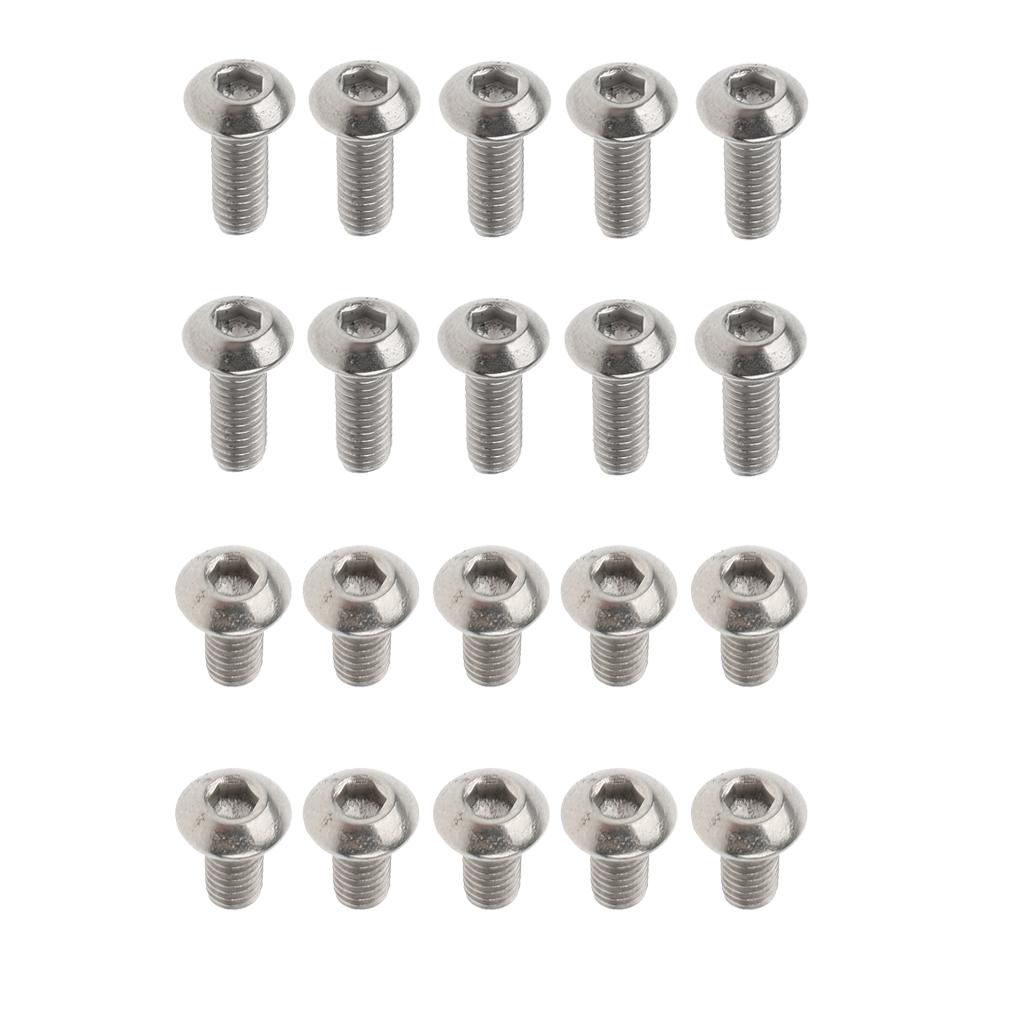 10 Pieces GR1 Titanium Alloy Hexagon Button Head Cap Bolts Screws M3 x 6mm