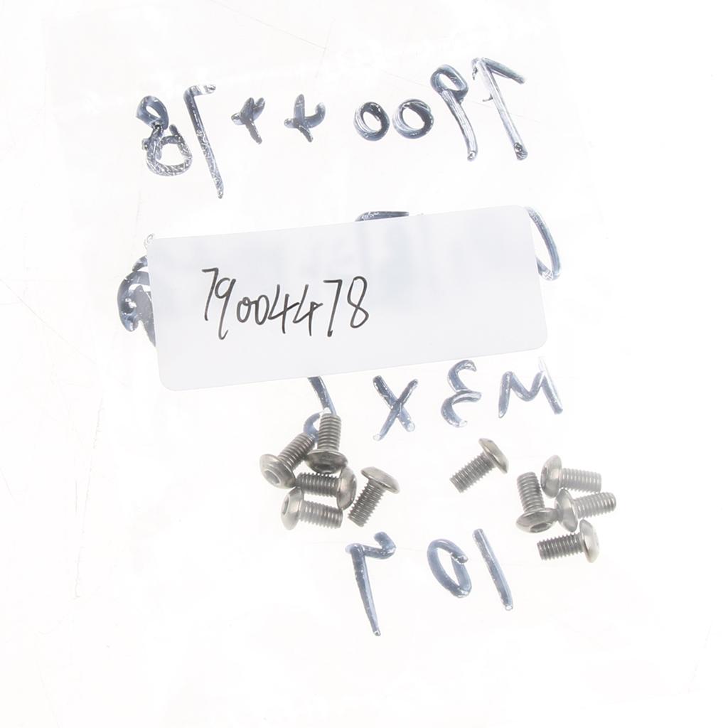 10 Pieces GR1 Titanium Alloy Hexagon Button Head Cap Bolts Screws M3 x 6mm