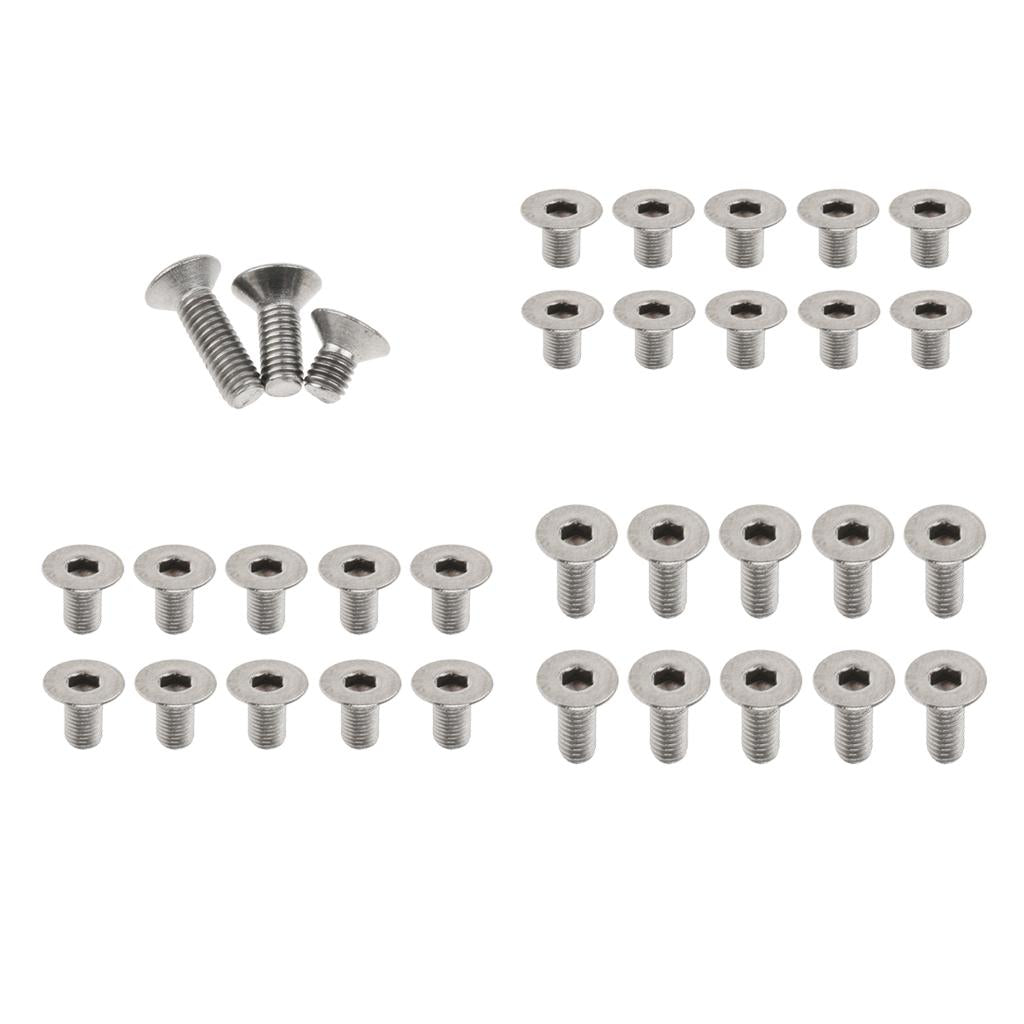 10 Pieces Titanium Alloy Button Head Socket Screws Hexagon Bolts M3 x 6mm