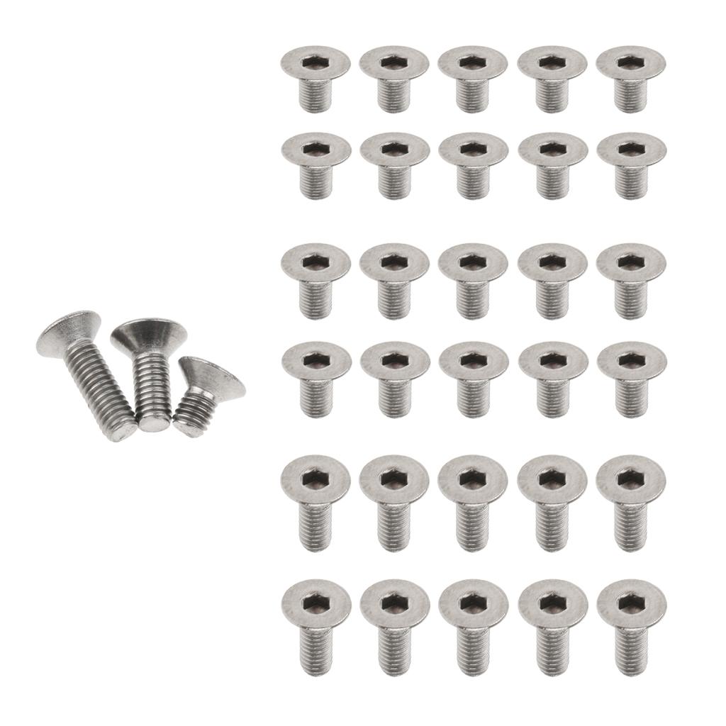 10 Pieces Titanium Alloy Button Head Socket Screws Hexagon Bolts M3 x 6mm