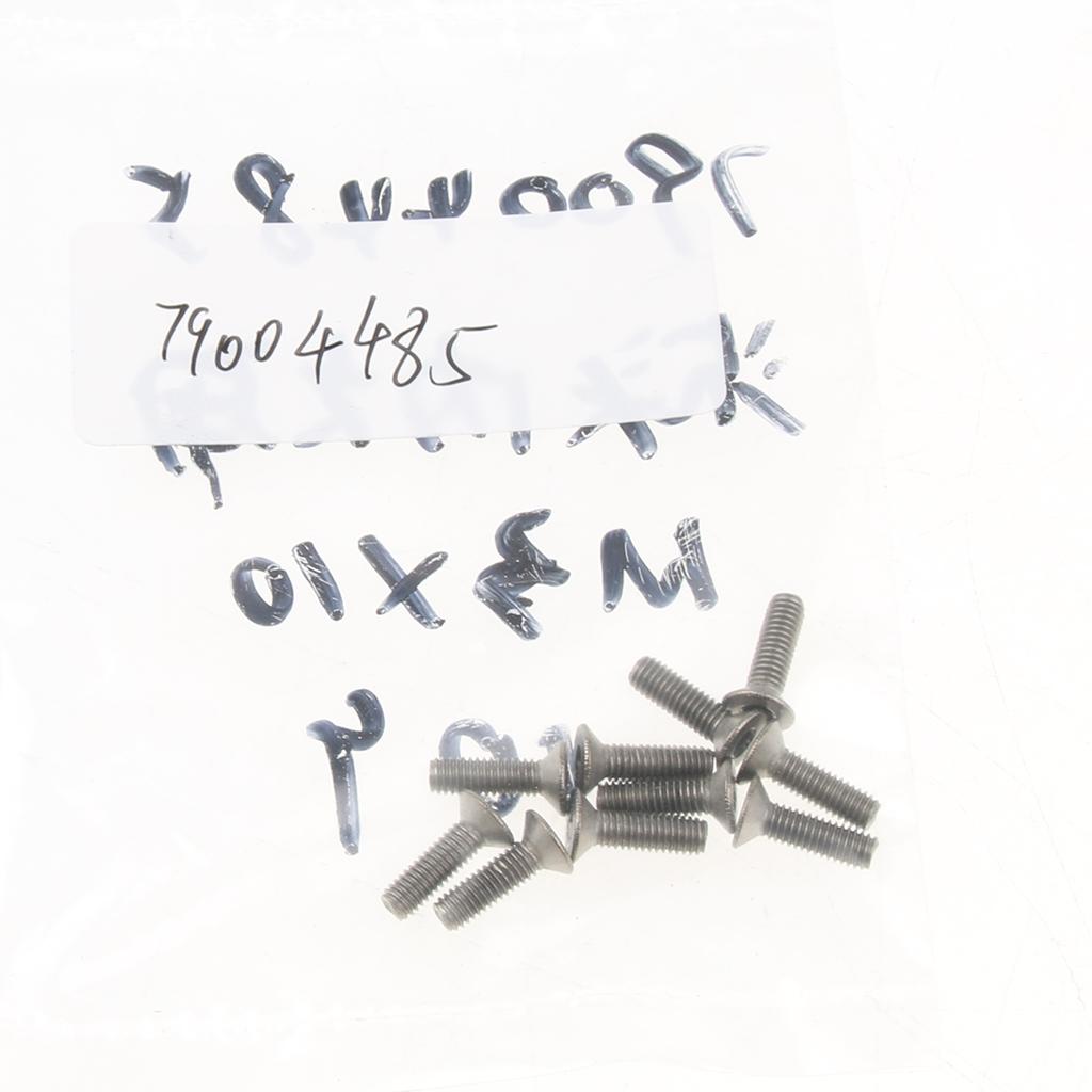 10 Pieces Titanium Alloy Button Head Socket Screws Hexagon Bolts M3 x 10mm