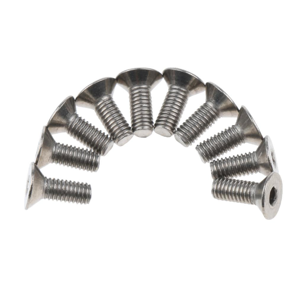 10 Pieces Titanium Alloy Button Head Socket Screws Hexagon Bolts M3 x 10mm