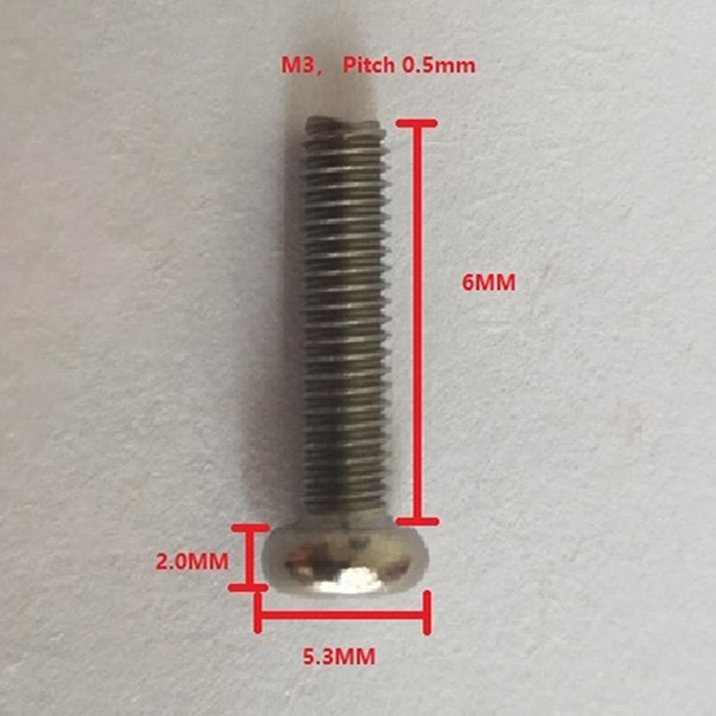 10 Pcs M3 Pan Head GR1 Titanium Machine Screws Phillips Drive M3 x 6mm