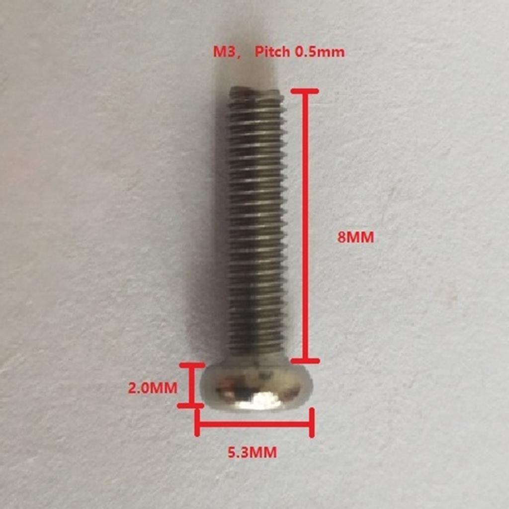 10 Pcs M3 Pan Head GR1 Titanium Machine Screws Phillips Drive M3 x 8mm