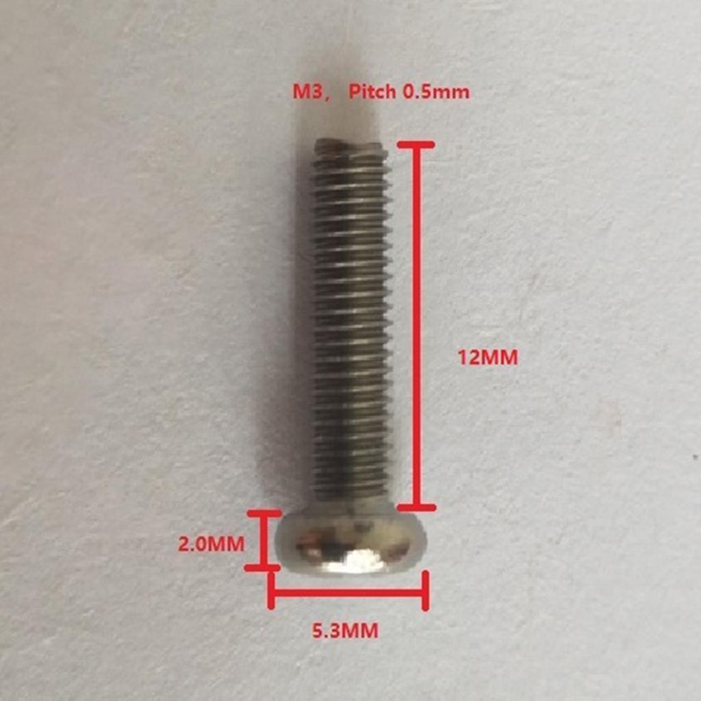 10 Pcs M3 Pan Head GR1 Titanium Machine Screws Phillips Drive M3 x 12mm