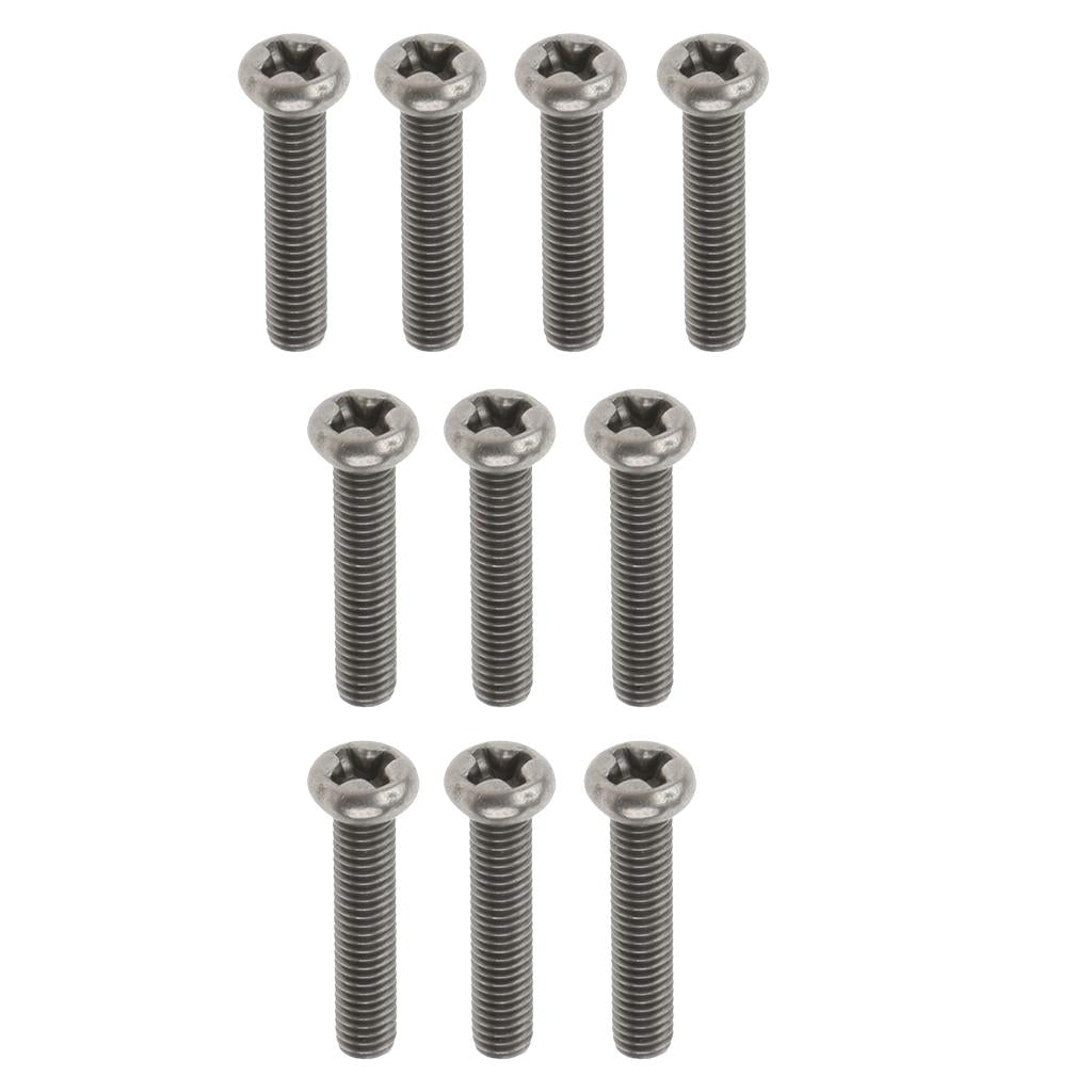 10 Pcs M3 Pan Head GR1 Titanium Machine Screws Phillips Drive M3 x 12mm