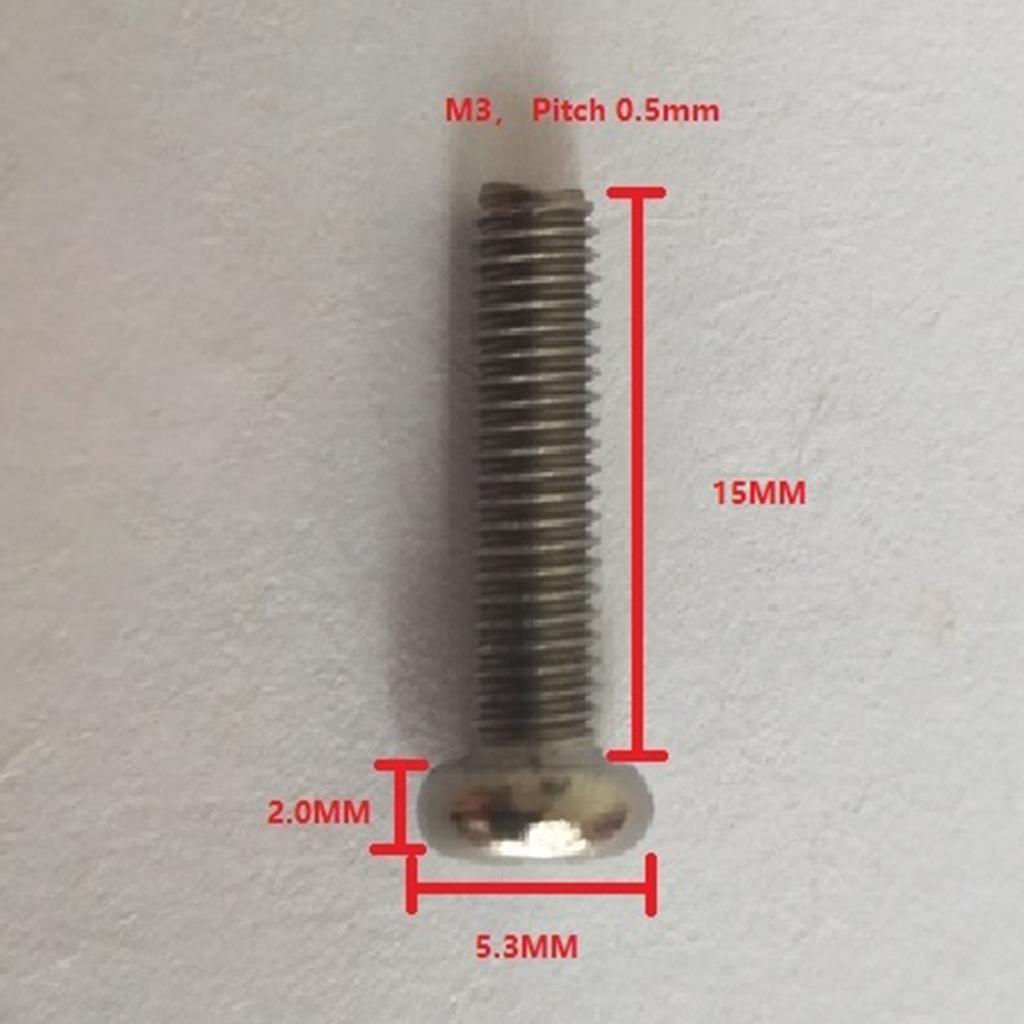 10 Pcs M3 Pan Head GR1 Titanium Machine Screws Phillips Drive M3 x 15mm